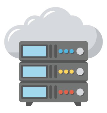 Sunucu ve bir bulut bulut bilgi işlem sunucu sembolik bilgi işlem