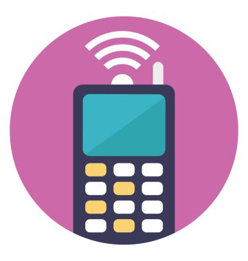 Taşınabilir radyo alıcı-verici, iki yönlü düz simgesi El Telsizi