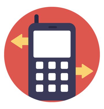 Taşınabilir radyo alıcı-verici, iki yönlü düz simgesi El Telsizi