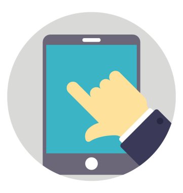 Kullanıcı dokunur mobil ekran, telefon kullanımı 