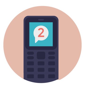 Mobil mesajlaşma düz simgesi tasarım