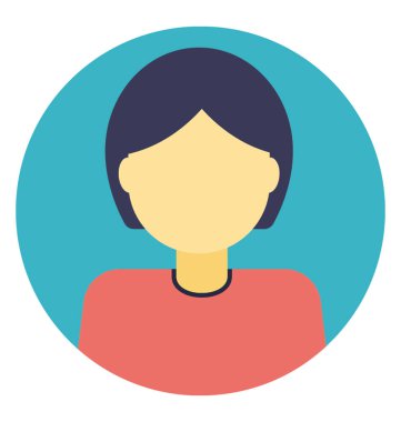 Düz simgesi tasarım bir kadın avatar