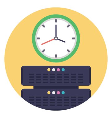 Bir sunucu ve bir duvar saati Hıristiyanlıkla saat sunucusu