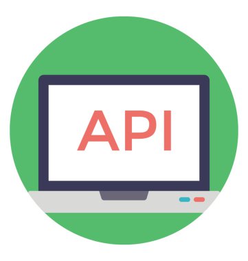 Programlama arabirimi simgeleyen API ile bir ekran