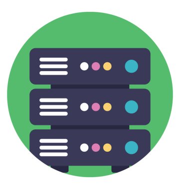 Düzenli veri, ağ sunucusu ikametgahı grafik görüntü 