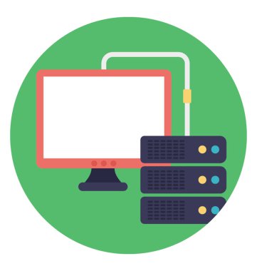 Proxy sunucusunun düz simgesi tasarım