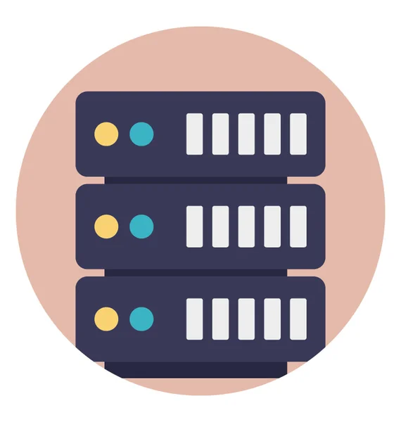 Une Image Graphique Siège Des Données Organisées Serveur Réseau — Image vectorielle