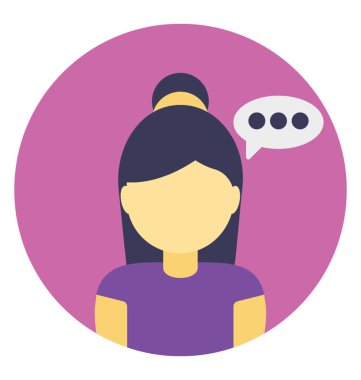 Bir kızla sohbet kabarcıklar, konuşma kavramı