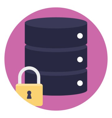 Ağınızı bu ağ güvenlik düz simgesi ile korumak 