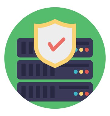 Ağınızı bu ağ güvenlik düz simgesi ile korumak 