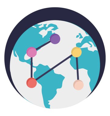 Küresel ağı, küresel bağlantıları, Internet, siber, küresel iletişim