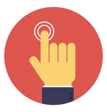 Düz simgesi tasarım dokunmatik jest