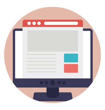 Monitör ekran ve Web sitesi tasarımı, web düzeni