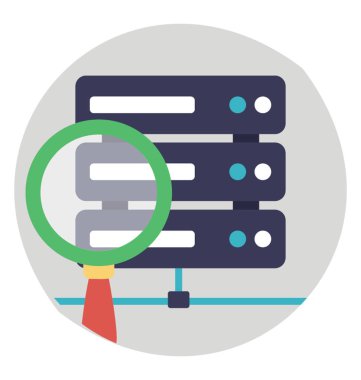 Veritabanı çözümleme gösterilen bir veritabanı sunucusu üzerinde büyüteç