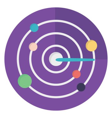 Düz simgesi tasarım yörünge