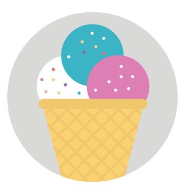 Lezzetli dondurulmuş tatlı dondurma fincan 