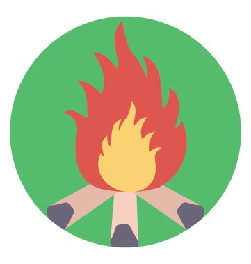 Kamp kamp ateşi ışık ve sıcaklık ile birlikte yemek yemek sağlamak için