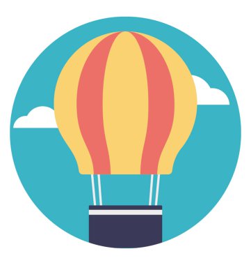 Bir sıcak hava balonu bayraklarında macera 