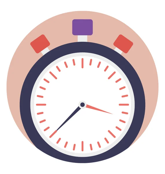 Countdown Stopwatch Flat Icon Design — Stock Vector