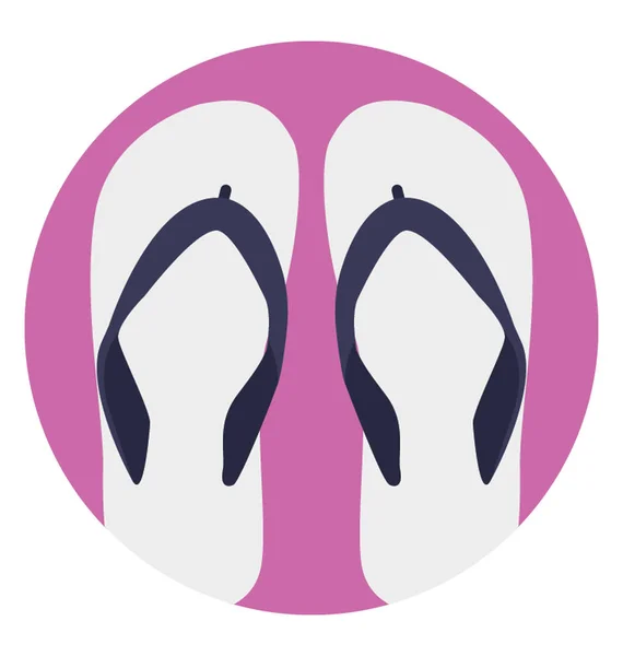 Pair Casual Wear Slippers Flip Flops — Stock Vector