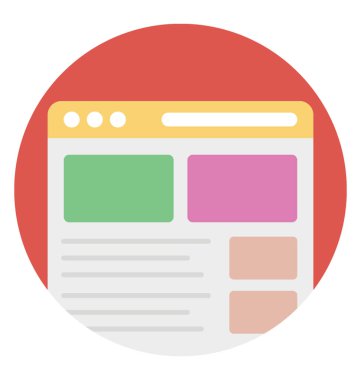 Bir online web sayfası düzeni