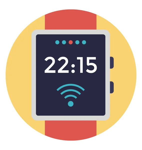 Smartwatch 是一种以腕表形式佩戴的触摸屏电脑 — 图库矢量图片