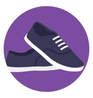 Eğitmen Ayakkabı ve spor ayakkabı düz simgesi tasarım