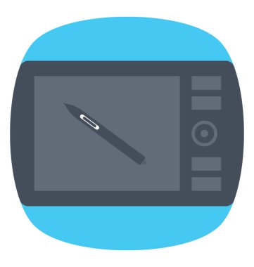 Wacom pen dijital grafik ile düz kutsal kişilerin resmi digitize 