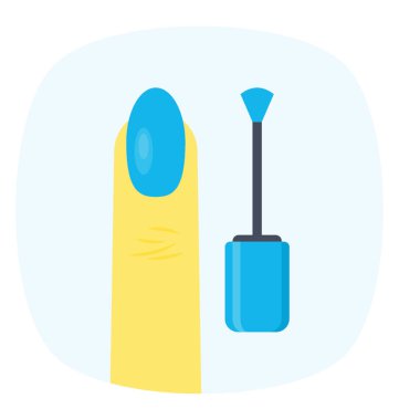 Kavram damat çivi boya aplikatör ile tırnak