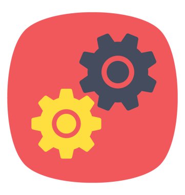 Ayar ve yapılandırmalar çarkları ile simge tasarım