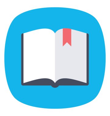 Düz simgesi tasarım açık kitap, eğitim kavramı