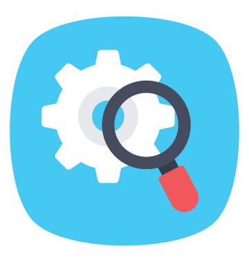 Analiz büyüteç simgesini ve dişli simgesiyle 