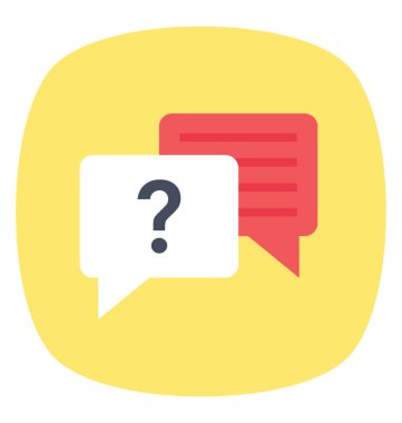 Sohbet kabarcık ile soru işareti, SSS