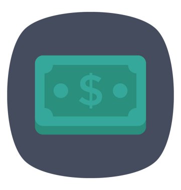 Banknot düz simgesi yığını