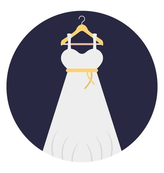 Uma Mulher Sem Mangas Vestido Desgaste Nupcial Longo Para Casamento — Vetor de Stock