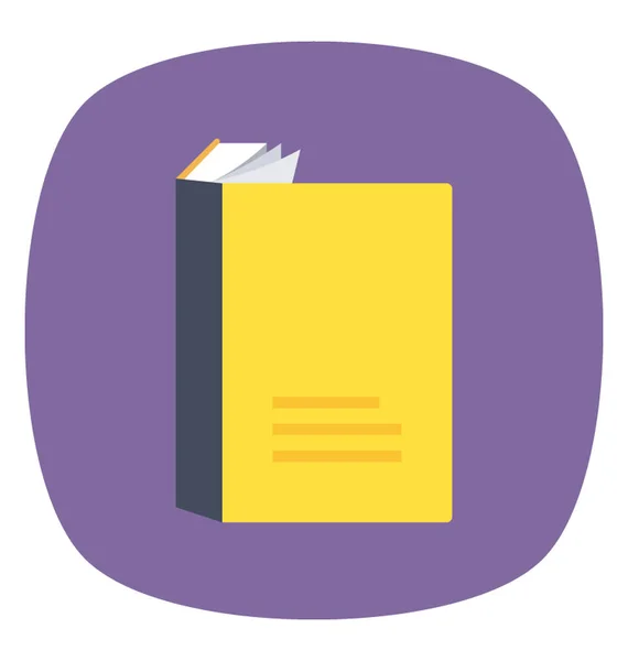 Flat Icon Design Closed Book Education Concept — Stock Vector