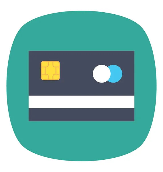 Plastikgeld Für Drahtloses Banking Kreditkarte — Stockvektor
