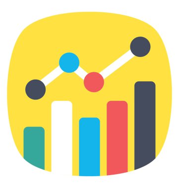 Analiz bar ve çizgi grafiği, simgesi tasarım istatistik 