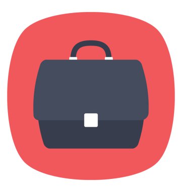 Bir office durumda, Portföy çanta düz simge