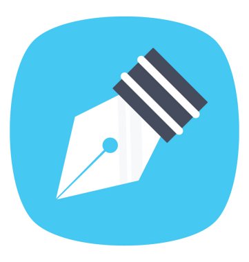 Yazmak için kalem için renkli simge tasarım 