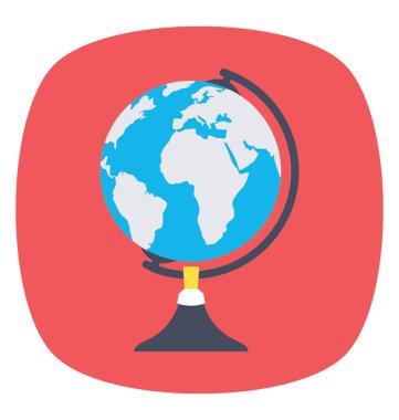 Tablo için stand üzerinde bir dünya dünya