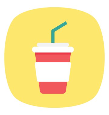 Kahve fincanı, tek kullanımlık paket servisi olan restoran kahve Kupası kavramı düz bir simgesi 