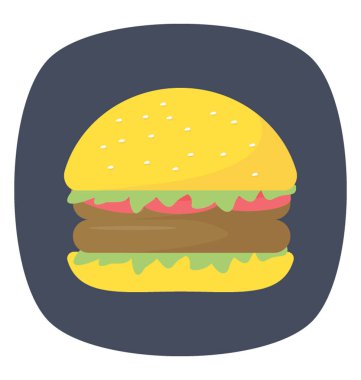 Abur cubur sandviç pişmiş Patty'le burger