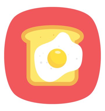 Sahanda yumurta üzerinde ekmek tost, Odaya Servis Kahvaltı 