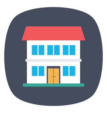 Çok öykülü yapı, mimarisi ve dış düz simgesi oluşturma