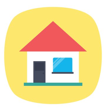 Bir ülkenin ev düz simgesi tasarımı