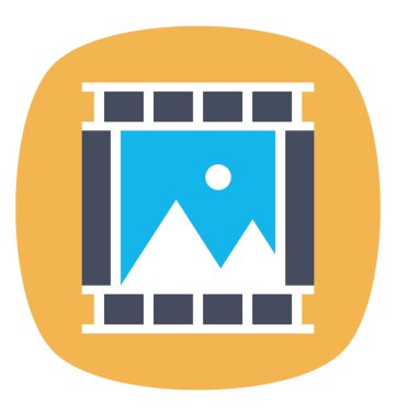 Resmi bir resim galerisi, görüntü düz simgesi