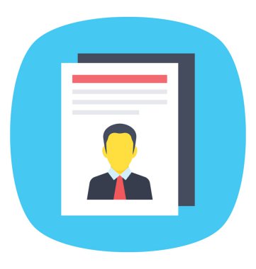 Bir özgeçmiş bir aday o temsil eden kişiler resim ile bir sayfadır