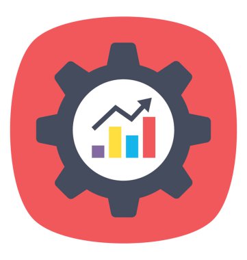 İçerik yönetimi temsil eden karikatür içeren bir çubuk grafiği