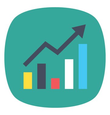 çubuk grafik ve finansal büyüme gösteren büyüme ok 